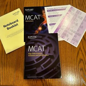 MCAT high yield science and general practice books and supplies